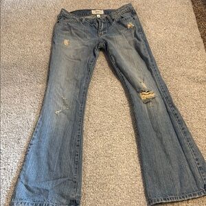 Abercrombie & Fitch  Flare Jeans with Distressed Details